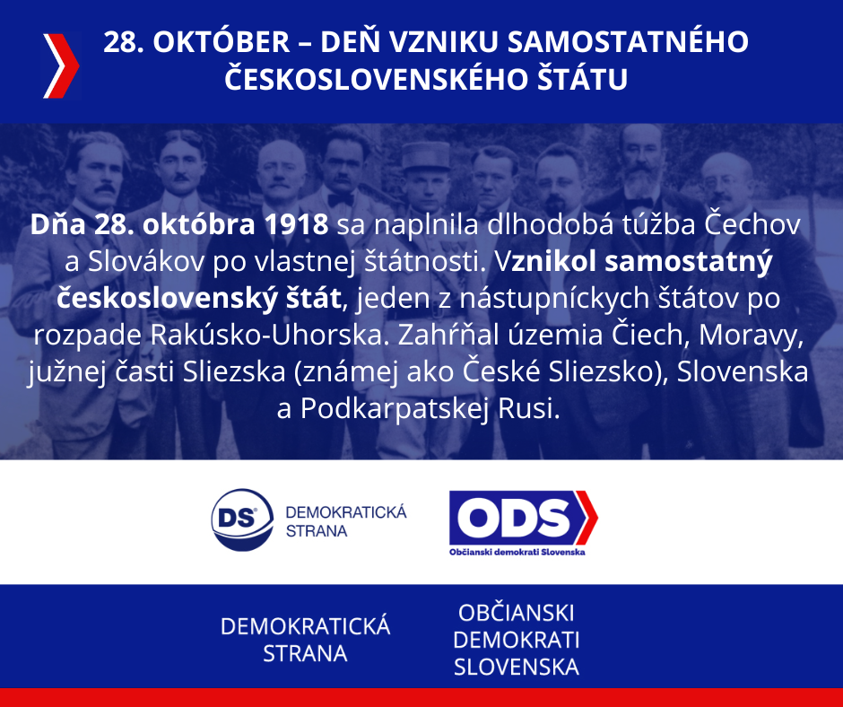 28. Október – Deň vzniku samostatného československého štátu