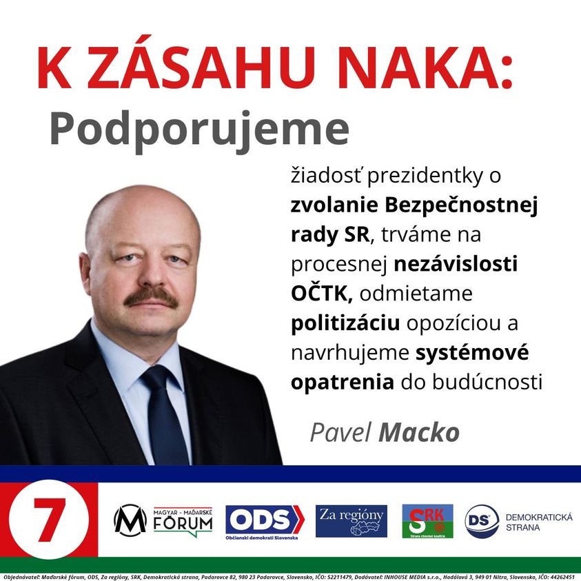 STANOVISKO SPOLOČNEJ KANDIDÁTKY č. 7 K ZÁSAHU NAKA